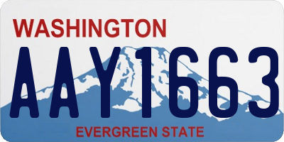 WA license plate AAY1663