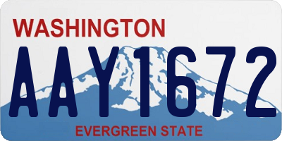 WA license plate AAY1672