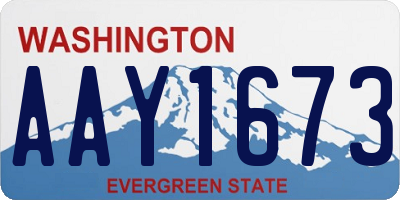 WA license plate AAY1673