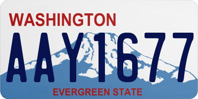 WA license plate AAY1677