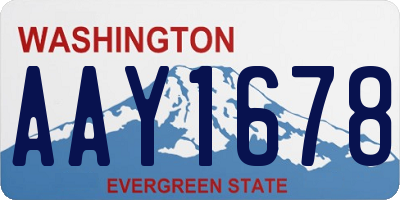 WA license plate AAY1678