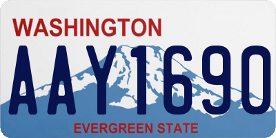 WA license plate AAY1690