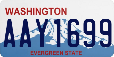 WA license plate AAY1699