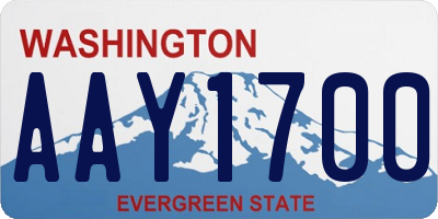 WA license plate AAY1700