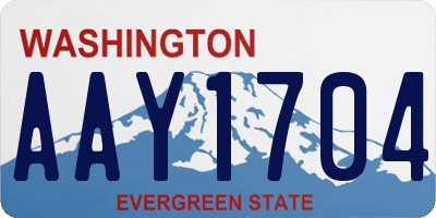 WA license plate AAY1704