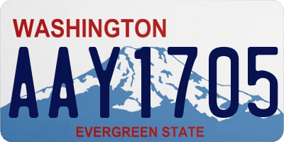 WA license plate AAY1705