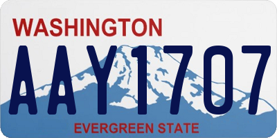 WA license plate AAY1707