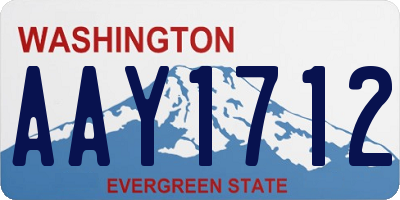 WA license plate AAY1712