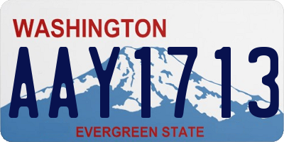 WA license plate AAY1713