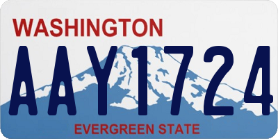 WA license plate AAY1724