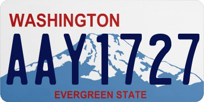 WA license plate AAY1727