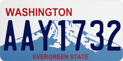 WA license plate AAY1732