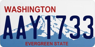 WA license plate AAY1733
