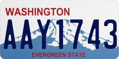 WA license plate AAY1743