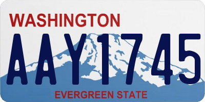 WA license plate AAY1745