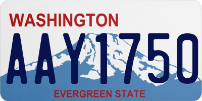 WA license plate AAY1750
