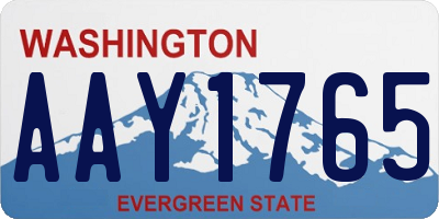 WA license plate AAY1765