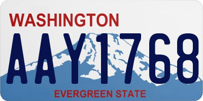 WA license plate AAY1768