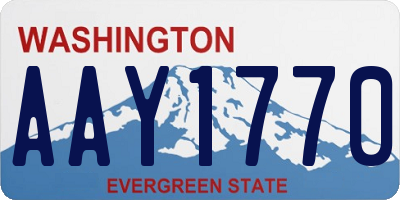 WA license plate AAY1770