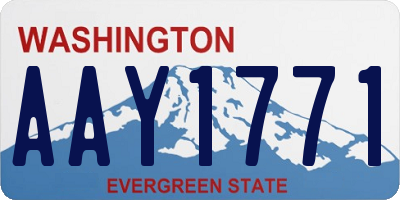 WA license plate AAY1771
