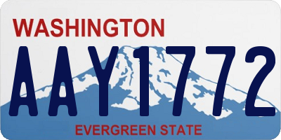 WA license plate AAY1772