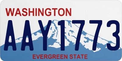 WA license plate AAY1773