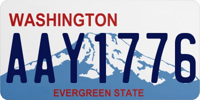 WA license plate AAY1776