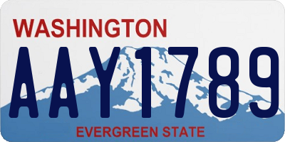 WA license plate AAY1789