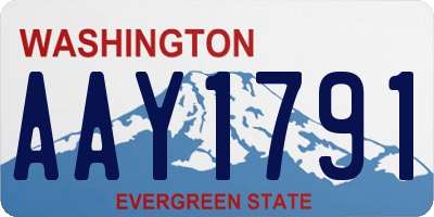 WA license plate AAY1791