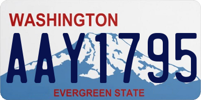 WA license plate AAY1795