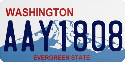 WA license plate AAY1808