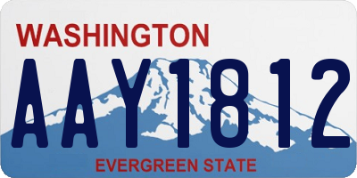 WA license plate AAY1812