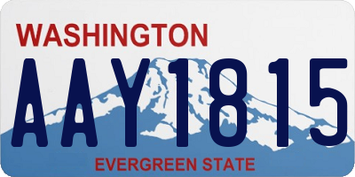 WA license plate AAY1815