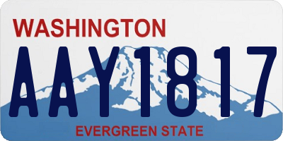 WA license plate AAY1817