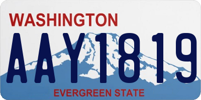 WA license plate AAY1819
