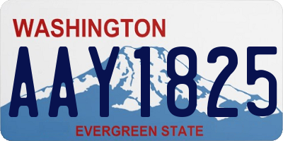 WA license plate AAY1825