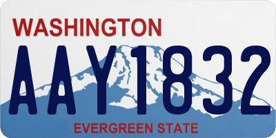 WA license plate AAY1832