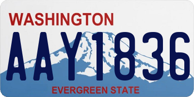 WA license plate AAY1836