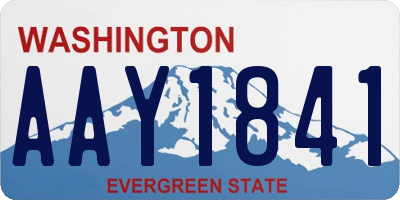 WA license plate AAY1841