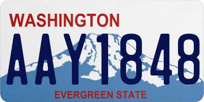 WA license plate AAY1848
