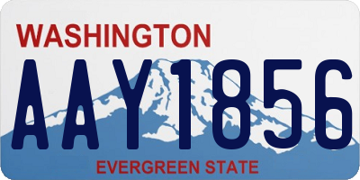WA license plate AAY1856