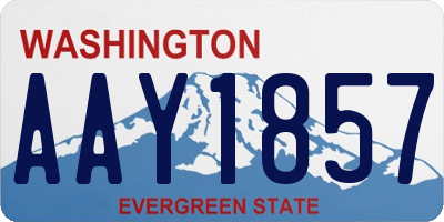 WA license plate AAY1857