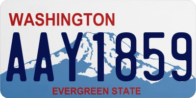 WA license plate AAY1859