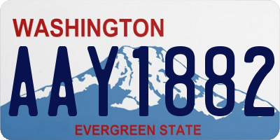WA license plate AAY1882