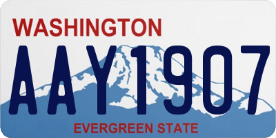 WA license plate AAY1907