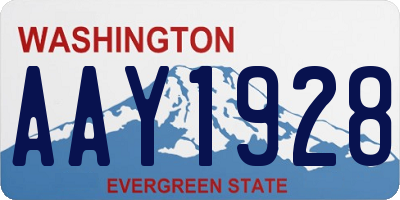 WA license plate AAY1928