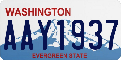 WA license plate AAY1937