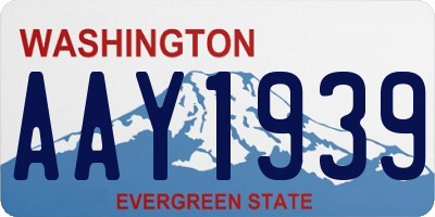 WA license plate AAY1939