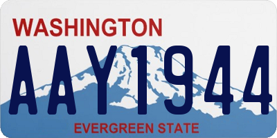 WA license plate AAY1944