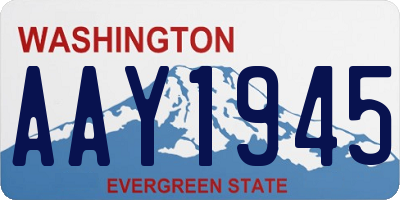 WA license plate AAY1945